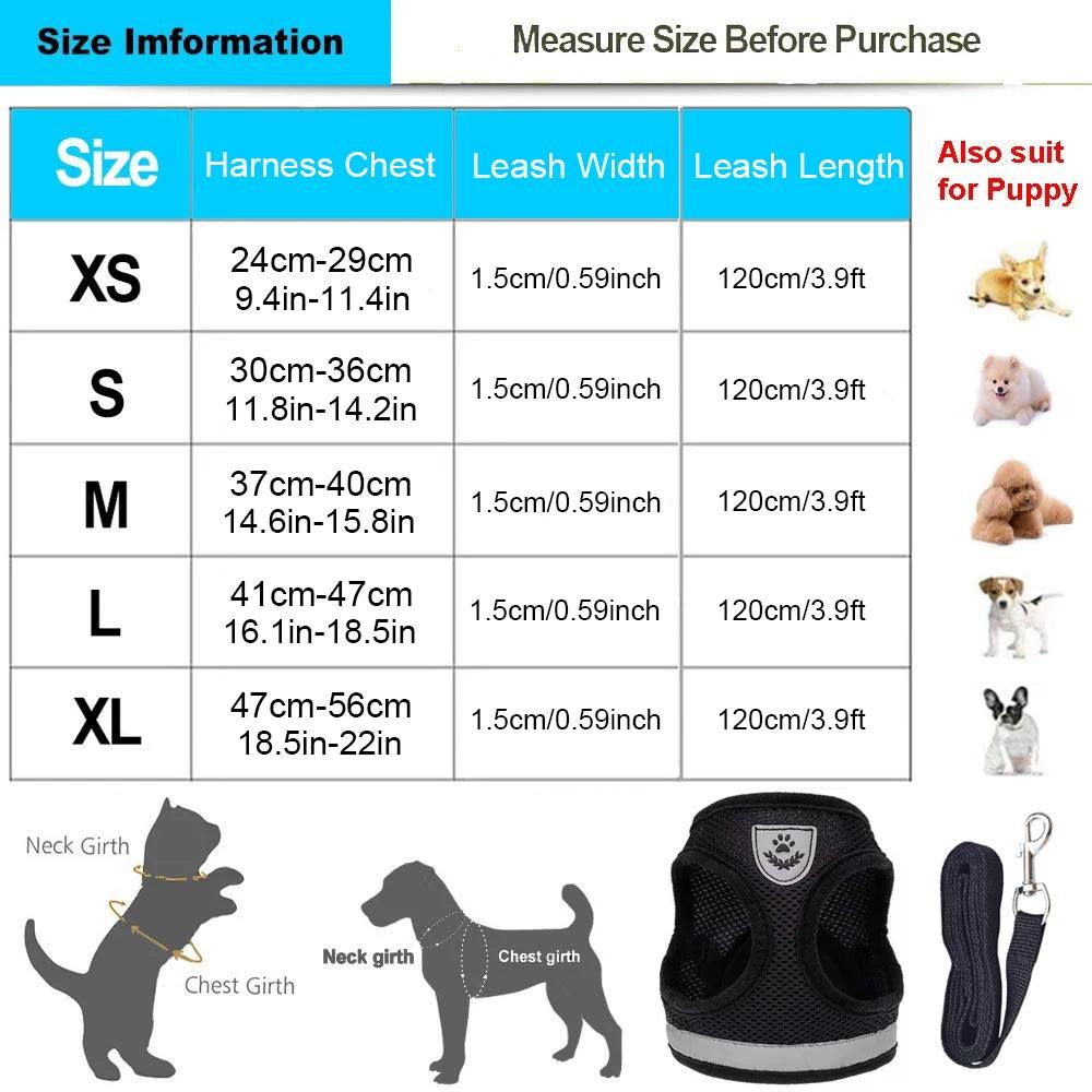 Breathable Cat Harness And Leash Escape Proof Pet Clothes Kitten Puppy Dogs Vest Adjustable Easy Control Reflective Cat Harness - New House Pets