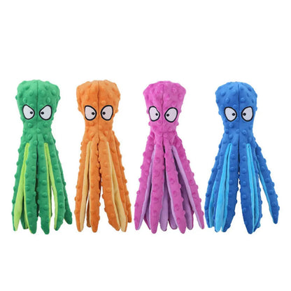 Pet Plush Toy Cat Dog Voice Octopus Shell Puzzle Toy Bite Resistant Interactive Pet Dog Teeth Cleaning Chew Toy Pet Supplies - New House Pets