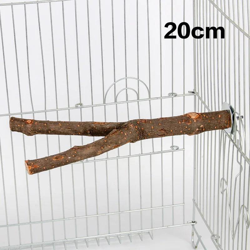 1pcs 15/20/30cm Birds Accessories Bird Cage Sticks Wooden Stuff Stand Tree Branch Perches Asesorips Para Aves Vogel Stokjes - New House Pets