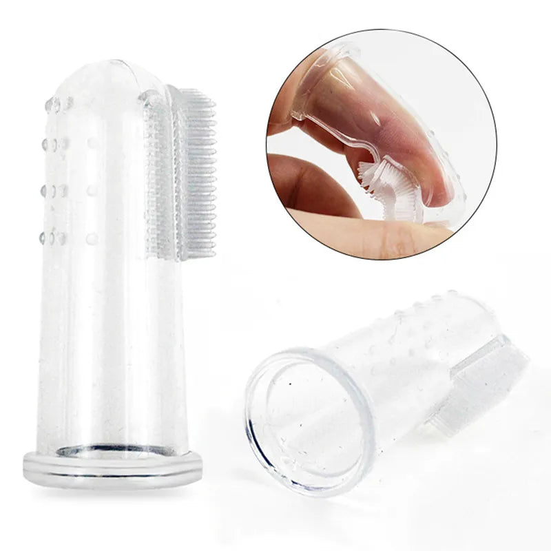 Super Soft Pet Finger Toothbrush Teddy Dog Brush Bad Breath Tartar Teeth Care Tool Dog Cat Cleaning Silicagel Pet Supplies - New House Pets