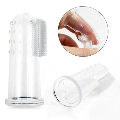 Super Soft Pet Finger Toothbrush Teddy Dog Brush Bad Breath Tartar Teeth Care Tool Dog Cat Cleaning Silicagel Pet Supplies - New House Pets