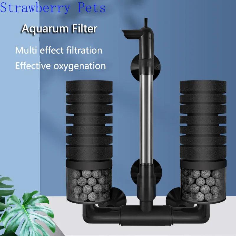 New Aquarium Filter for Aquarium Fish Tank Air Pump Skimmer Biochemical Sponge Filter Aquarium Bio Filters Filtro Aquario - New House Pets