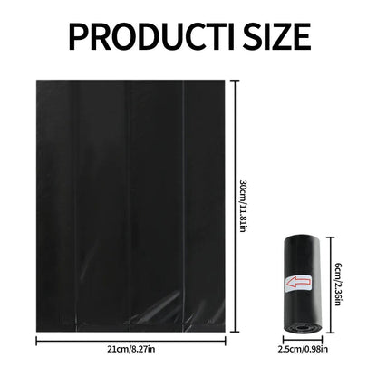 Pets Poo Bags Rolls Strong Thick Leakproof Disposable Waste Bin Bags Perfect For Dogs Cats Puppies Walking Road Black Color - New House Pets