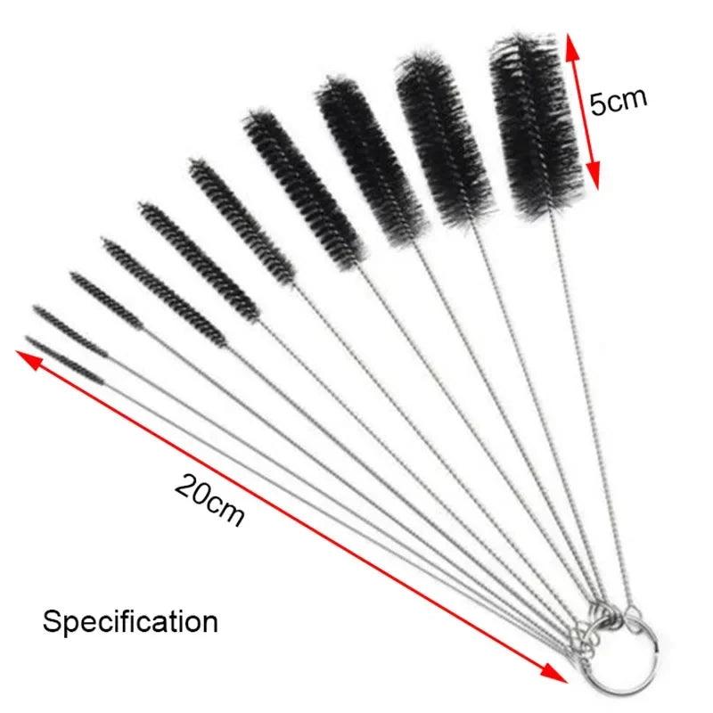 10pcs/set Aquarium Tube Pipe Cleaning Brush Stainless Steel Water Filter Air Tube Flexible Single End Hose Aquarium Accessories - New House Pets