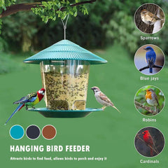 Bird Feeder Automatic Foot Feeding Tool Outdoor Bird Feeder Hanging Nut Feeding Multiple Hole Dispenser Holder Food Container - New House Pets