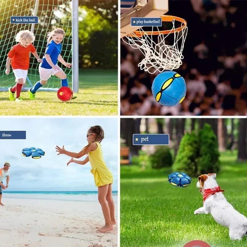 2023 New Pet Dog Toys Flying UFO Saucer Disk Ball Durable Soft Rubber Ball Interactive Outdoor Sports Dog Training Funny Pet Toy - New House Pets