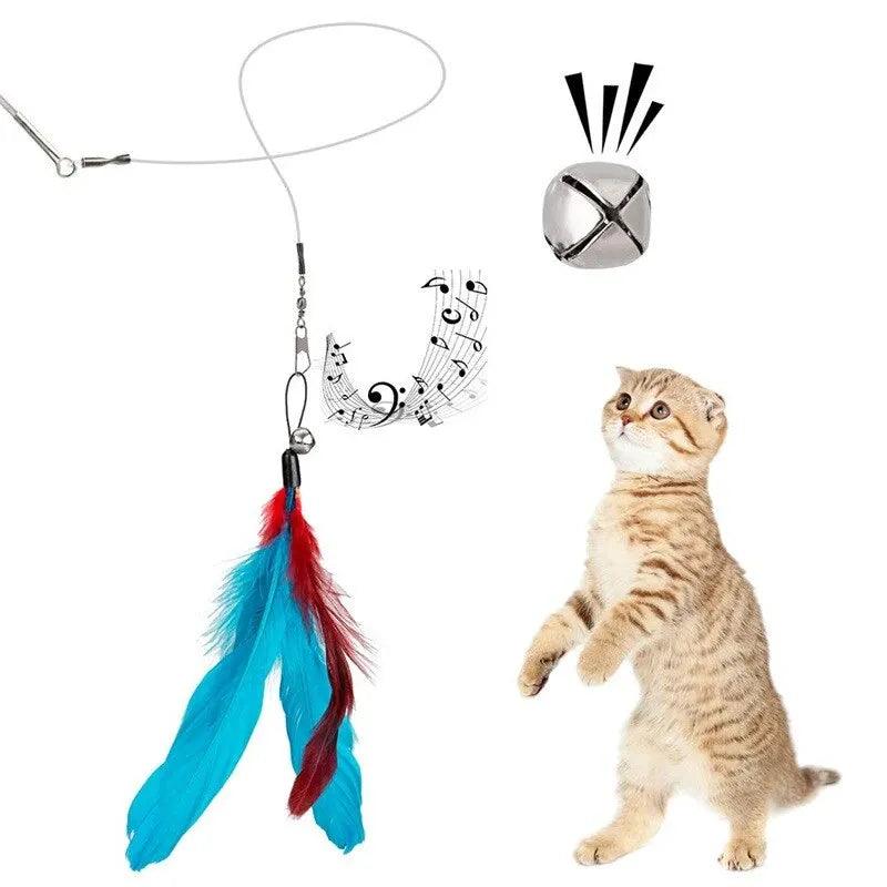 11pcs Replacement Cat Feather Toy Set Feather Replacement Head Retractable Cat Stick Cat Products - New House Pets