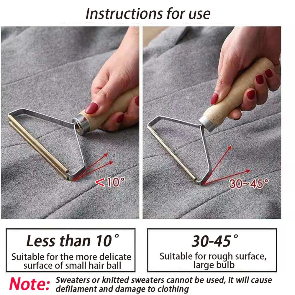 Portable Lint Remover Pet Hair Remover Brush Manual Lint Roller Sofa Clothes Cleaning Lint Brush Fuzz Fabric Shaver Brush Tool - New House Pets
