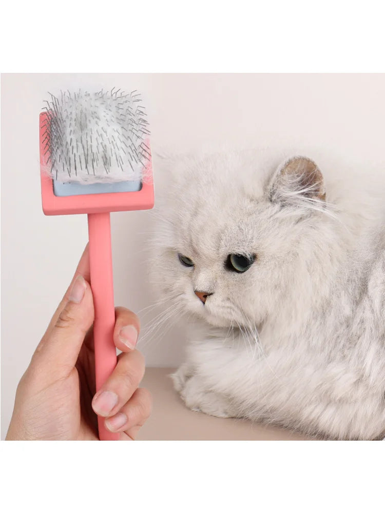 Pet Grooming Hair Remover Brush Manual Household Beauty Hairbrush Long Handle Professional Reusable Deshedding Rake - New House Pets