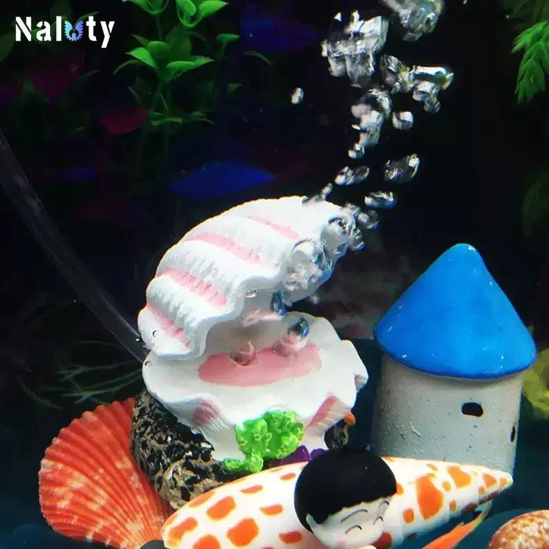 Aquarium Decoration Oxygen Set Fish Tank Silent Air Pumps Air Stone Volcano Conch Bubble Stone Aquarium Accessories Oxygen Pump - New House Pets