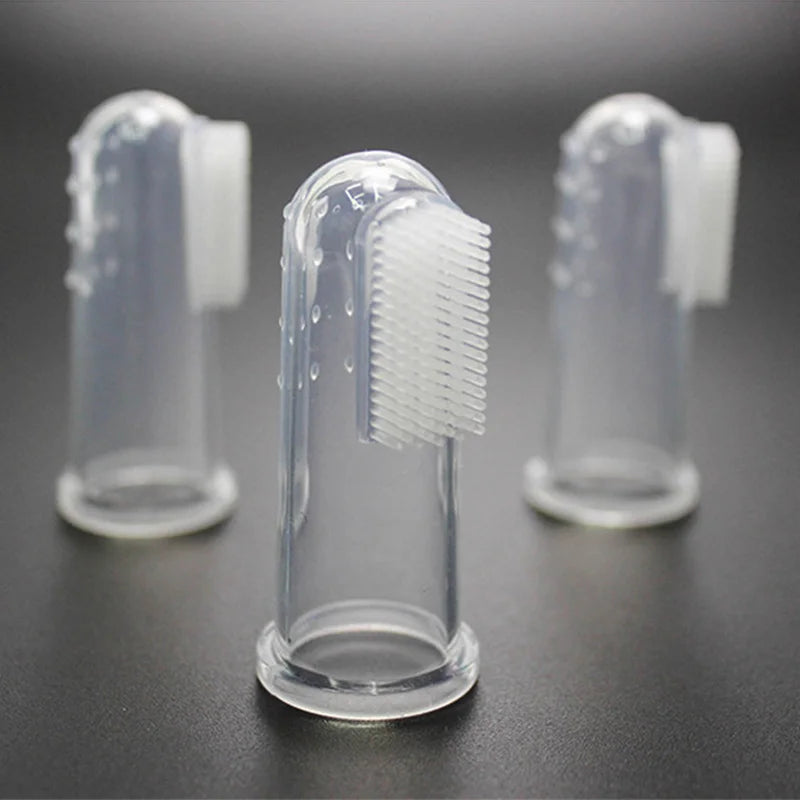 Super Soft Pet Finger Toothbrush Teddy Dog Brush Bad Breath Tartar Teeth Care Tool Dog Cat Cleaning Silicagel Pet Supplies - New House Pets