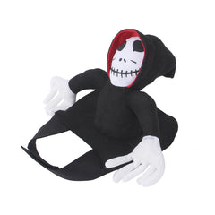 Bone-Chilling Howl: Skull Halloween Cloak for Pets