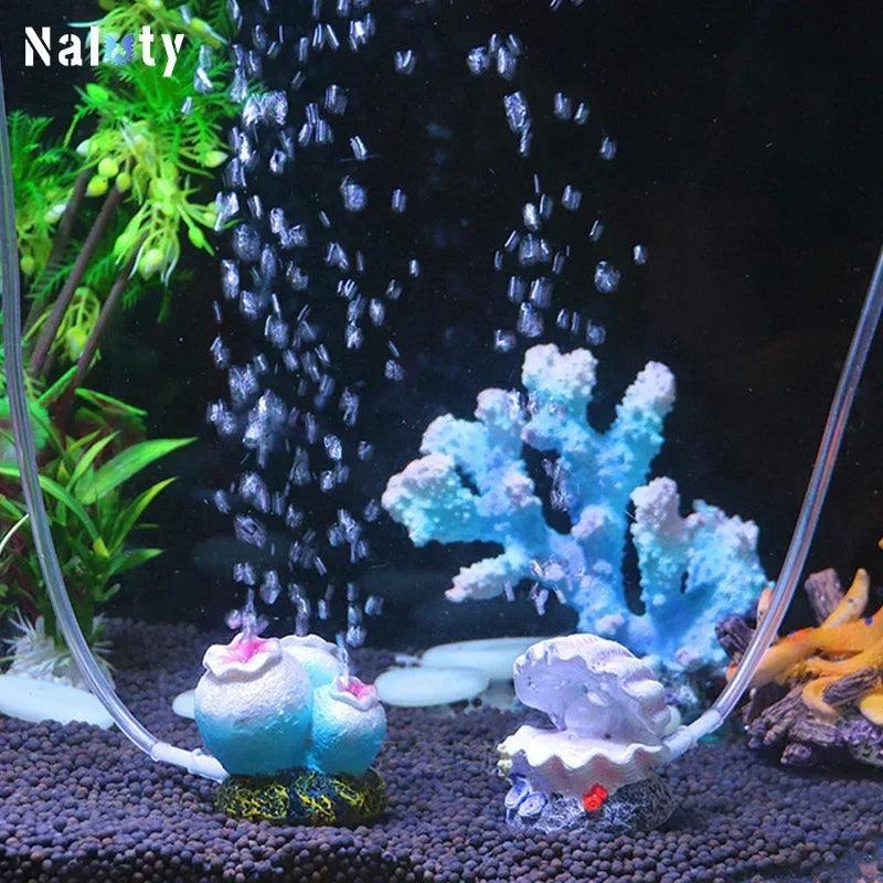 Aquarium Decoration Oxygen Set Fish Tank Silent Air Pumps Air Stone Volcano Conch Bubble Stone Aquarium Accessories Oxygen Pump - New House Pets